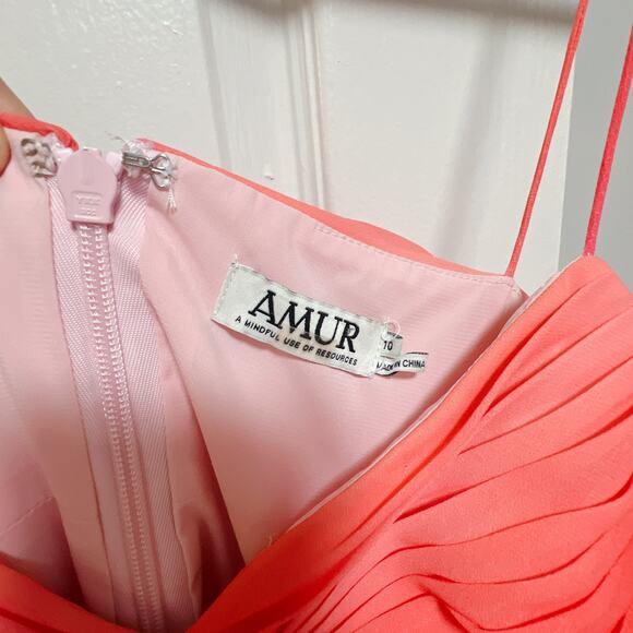 AMUR Emmett Pleated Gown Size 10 - Picture 6 of 10